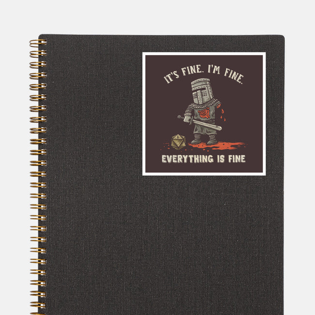 Everything Tis Fine-None-Glossy-Sticker-kg07