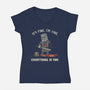 Everything Tis Fine-Womens-V-Neck-Tee-kg07