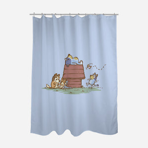 The Lazy Heeler-None-Polyester-Shower Curtain-kg07