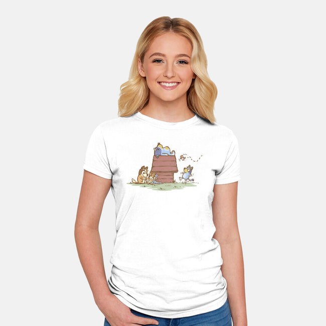 The Lazy Heeler-Womens-Fitted-Tee-kg07