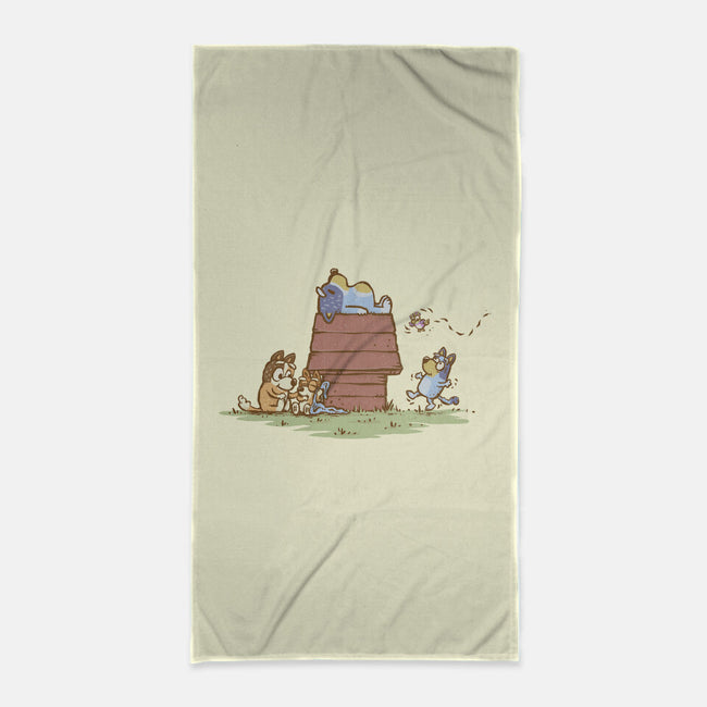 The Lazy Heeler-None-Beach-Towel-kg07