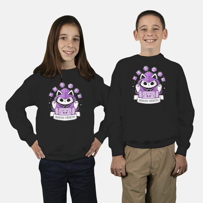 The Dungeon Meowster-Youth-Crew Neck-Sweatshirt-xMorfina