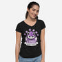 The Dungeon Meowster-Womens-V-Neck-Tee-xMorfina