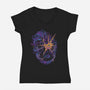 Eclipse Dragon-Womens-V-Neck-Tee-ilustrata