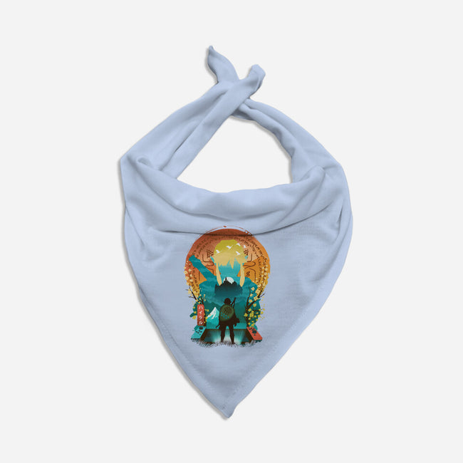 Ukiyo E Hero Landscape-Dog-Bandana-Pet Collar-dandingeroz