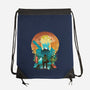 Ukiyo E Hero Landscape-None-Drawstring-Bag-dandingeroz