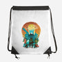 Ukiyo E Hero Landscape-None-Drawstring-Bag-dandingeroz