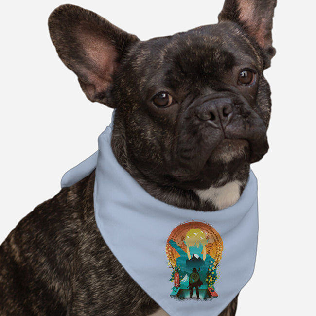 Ukiyo E Hero Landscape-Dog-Bandana-Pet Collar-dandingeroz