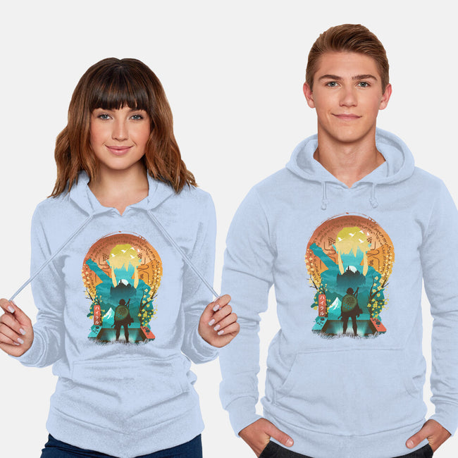 Ukiyo E Hero Landscape-Unisex-Pullover-Sweatshirt-dandingeroz