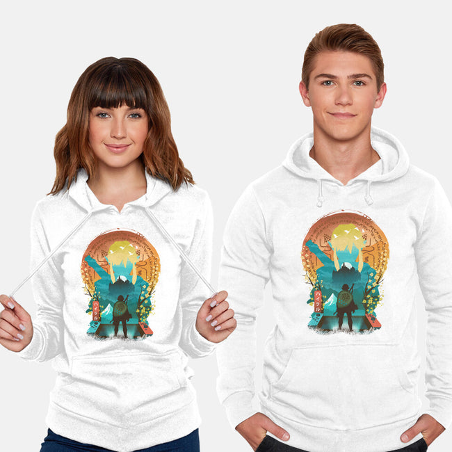 Ukiyo E Hero Landscape-Unisex-Pullover-Sweatshirt-dandingeroz