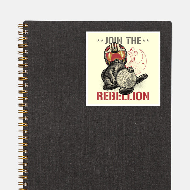 Join The Cat Rebellion-None-Glossy-Sticker-gorillafamstudio