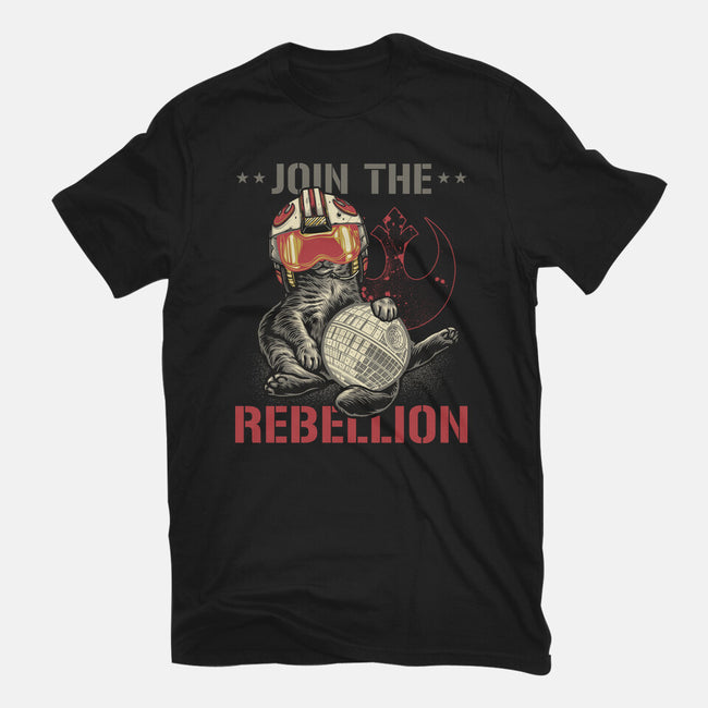 Join The Cat Rebellion-Womens-Fitted-Tee-gorillafamstudio