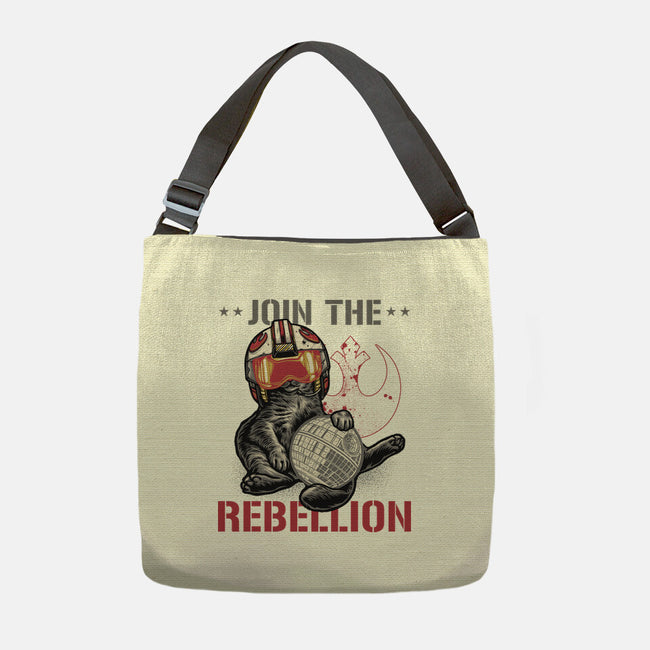 Join The Cat Rebellion-None-Adjustable Tote-Bag-gorillafamstudio