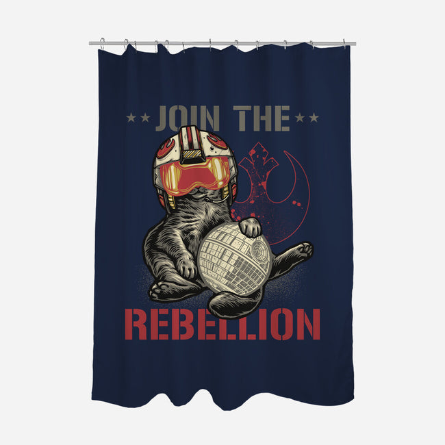 Join The Cat Rebellion-None-Polyester-Shower Curtain-gorillafamstudio