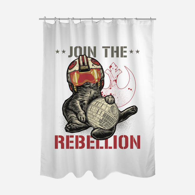 Join The Cat Rebellion-None-Polyester-Shower Curtain-gorillafamstudio