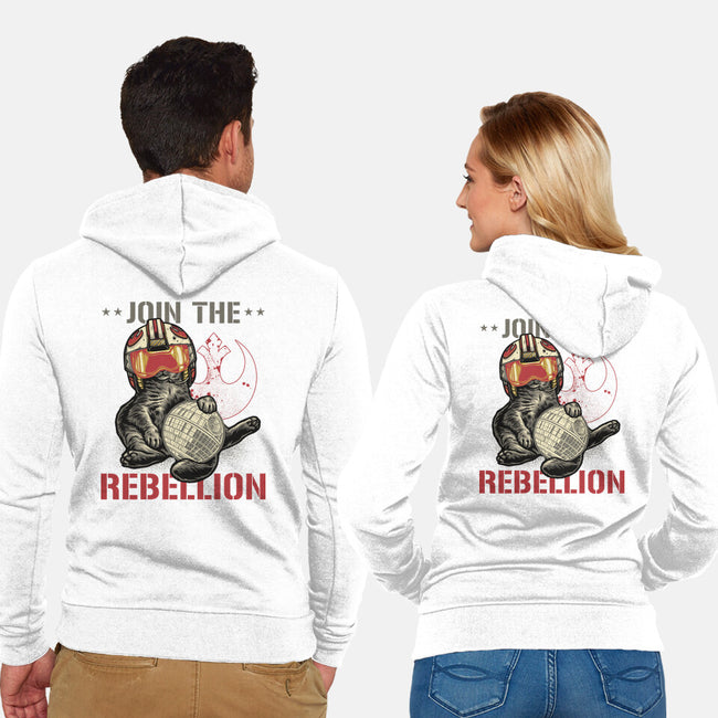 Join The Cat Rebellion-Unisex-Zip-Up-Sweatshirt-gorillafamstudio