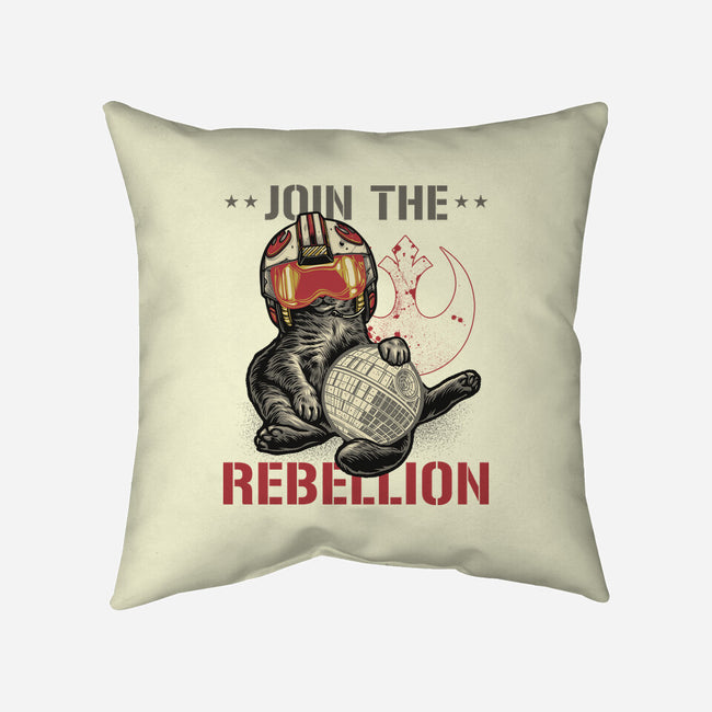 Join The Cat Rebellion-None-Non-Removable Cover w Insert-Throw Pillow-gorillafamstudio