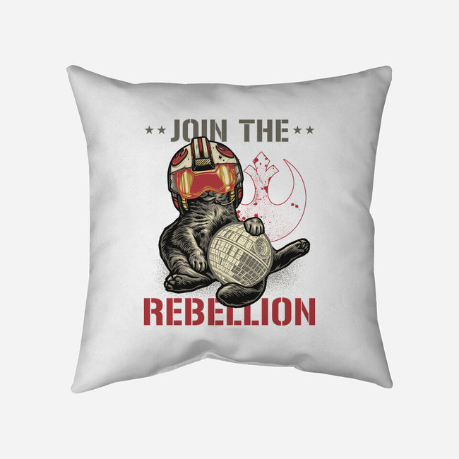 Join The Cat Rebellion-None-Non-Removable Cover w Insert-Throw Pillow-gorillafamstudio