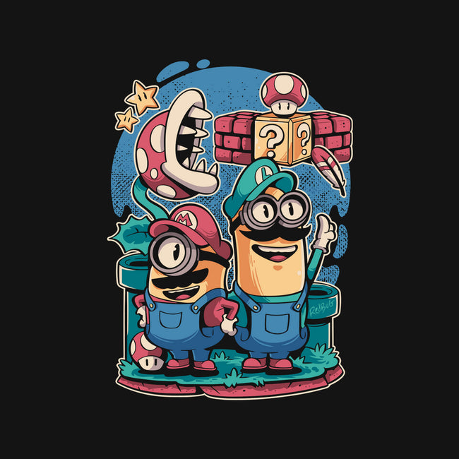 The Super Minion Bros-None-Removable Cover w Insert-Throw Pillow-Planet of Tees