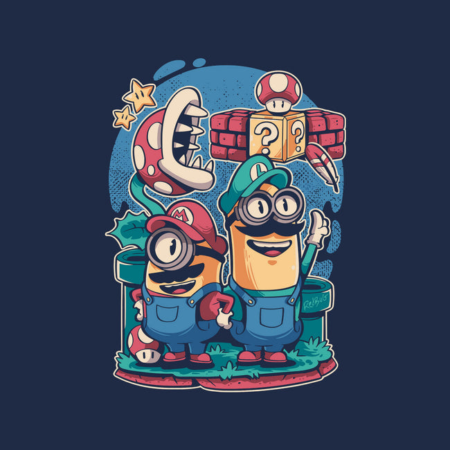 The Super Minion Bros-Unisex-Basic-Tee-Planet of Tees