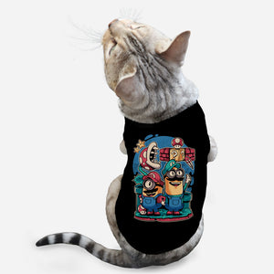 The Super Minion Bros-Cat-Basic-Pet Tank-Planet of Tees