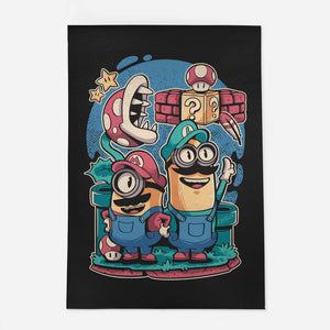 The Super Minion Bros-None-Outdoor-Rug-Planet of Tees