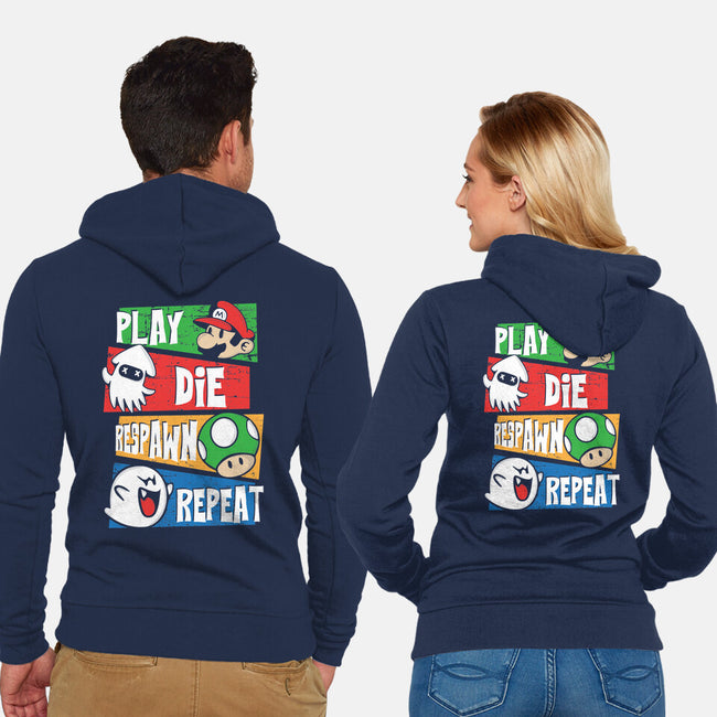 Gamer's Life-Unisex-Zip-Up-Sweatshirt-turborat14