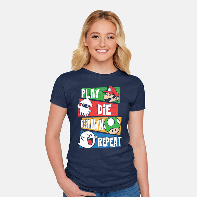 Gamer's Life-Womens-Fitted-Tee-turborat14