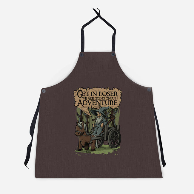 Medieval Wizard Adventure-Unisex-Kitchen-Apron-Studio Mootant