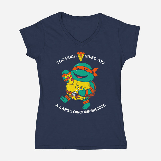 Too Much Pizza Pie-Womens-V-Neck-Tee-krisren28