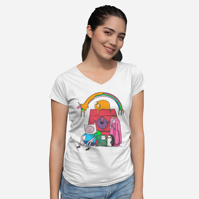 Adventure House-Womens-V-Neck-Tee-turborat14