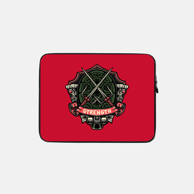 Red Ninja Strength-None-Zippered-Laptop Sleeve-gorillafamstudio