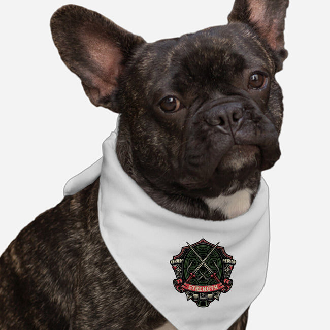 Red Ninja Strength-Dog-Bandana-Pet Collar-gorillafamstudio