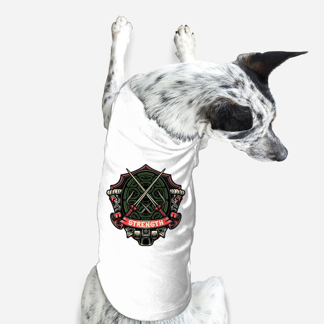 Red Ninja Strength-Dog-Basic-Pet Tank-gorillafamstudio