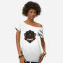 Red Ninja Strength-Womens-Off Shoulder-Tee-gorillafamstudio