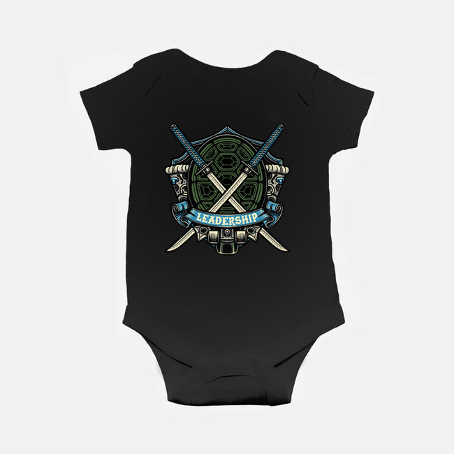 Blue Ninja Leader-Baby-Basic-Onesie-gorillafamstudio