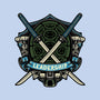 Blue Ninja Leader-Womens-Fitted-Tee-gorillafamstudio