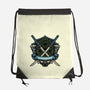 Blue Ninja Leader-None-Drawstring-Bag-gorillafamstudio