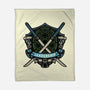 Blue Ninja Leader-None-Fleece-Blanket-gorillafamstudio