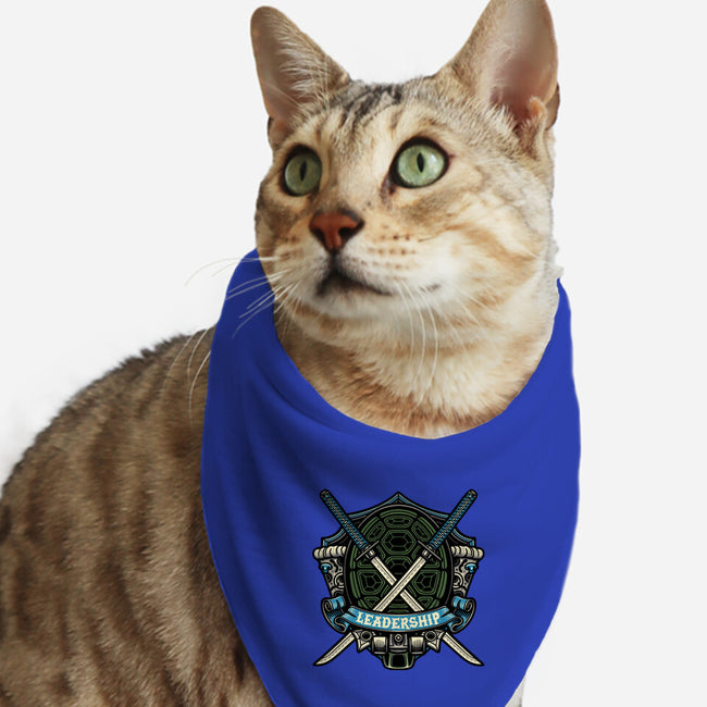 Blue Ninja Leader-Cat-Bandana-Pet Collar-gorillafamstudio