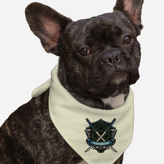 Blue Ninja Leader-Dog-Bandana-Pet Collar-gorillafamstudio