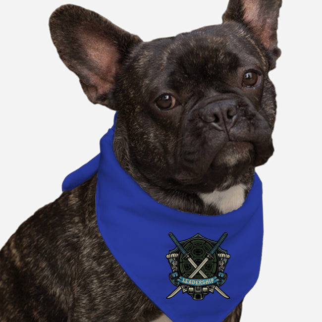 Blue Ninja Leader-Dog-Bandana-Pet Collar-gorillafamstudio