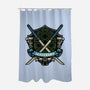Blue Ninja Leader-None-Polyester-Shower Curtain-gorillafamstudio