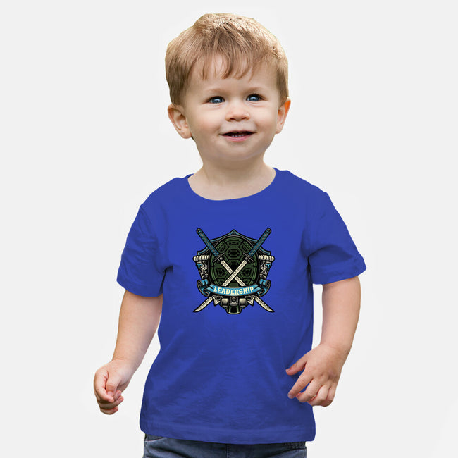 Blue Ninja Leader-Baby-Basic-Tee-gorillafamstudio