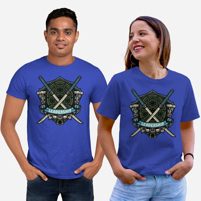 Blue Ninja Leader-Unisex-Basic-Tee-gorillafamstudio