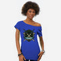 Blue Ninja Leader-Womens-Off Shoulder-Tee-gorillafamstudio