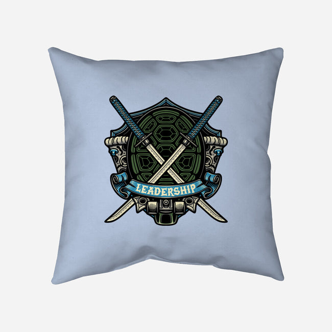 Blue Ninja Leader-None-Removable Cover-Throw Pillow-gorillafamstudio