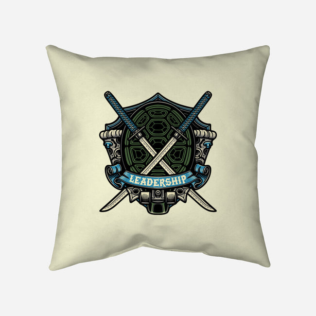 Blue Ninja Leader-None-Removable Cover-Throw Pillow-gorillafamstudio