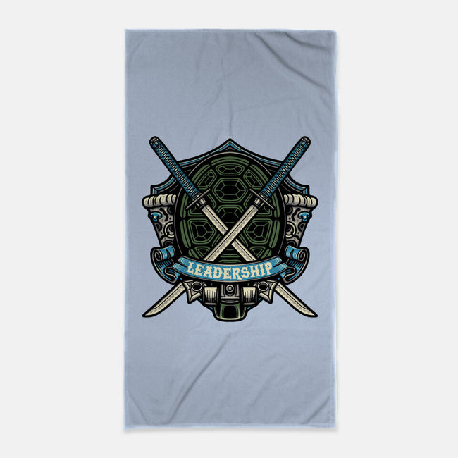 Blue Ninja Leader-None-Beach-Towel-gorillafamstudio