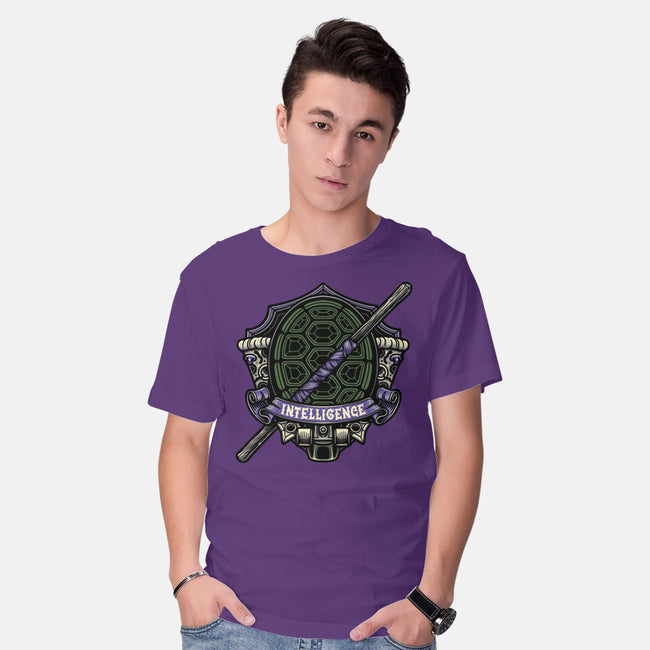 Purple Ninja Intelligence-Mens-Basic-Tee-gorillafamstudio